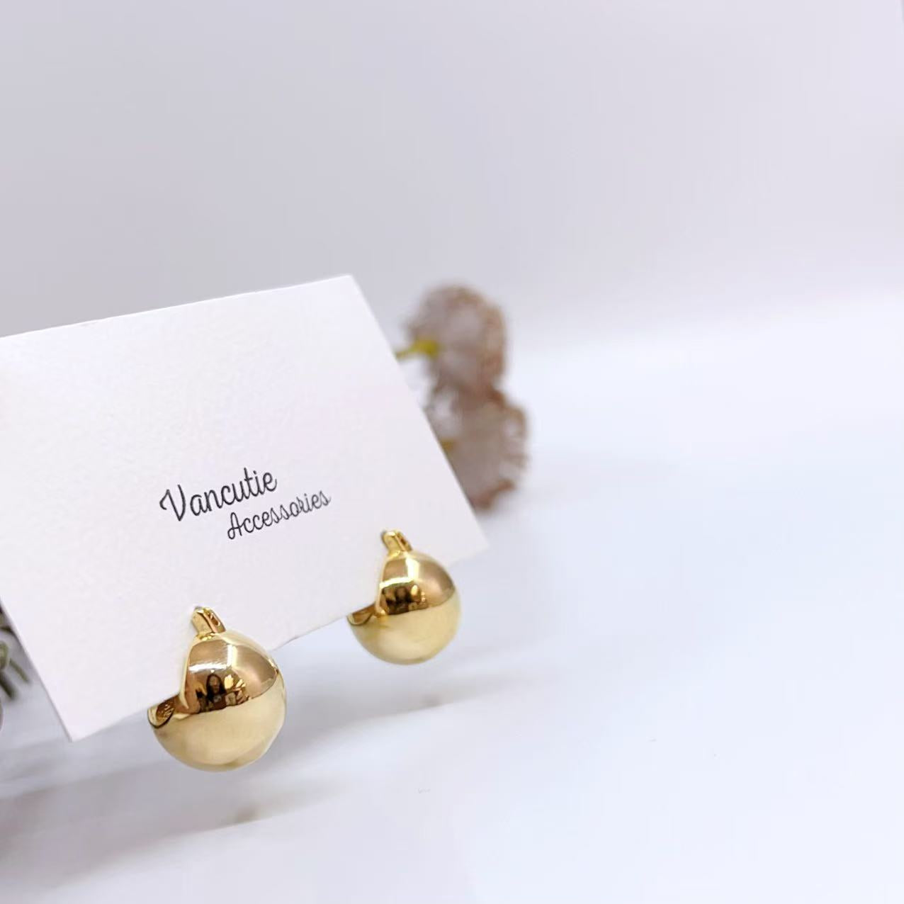 Chunky Retro Bubble Hoops – 18K Gold Plated Brass