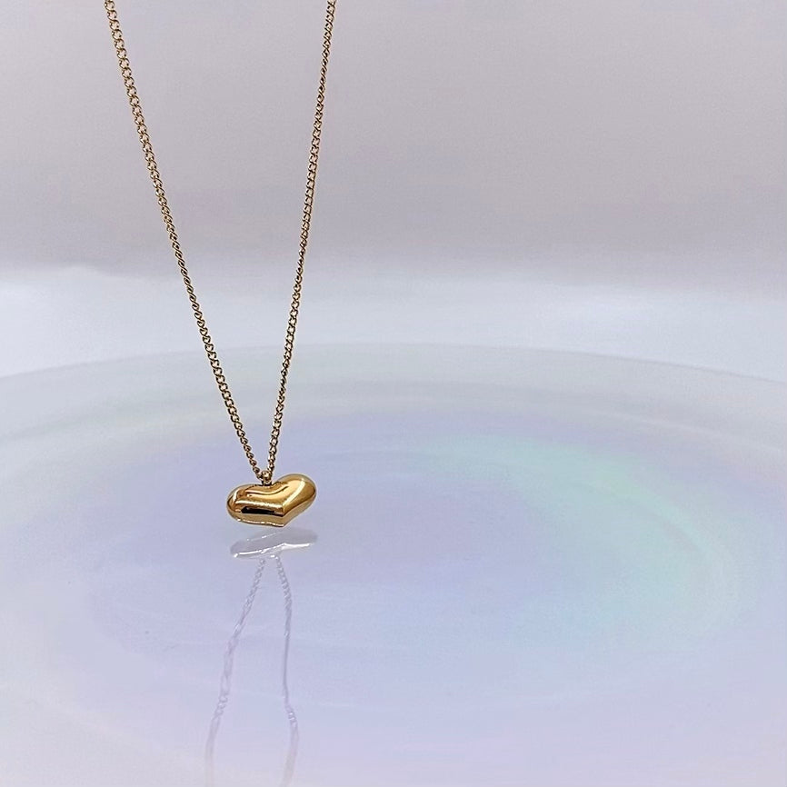 Puffed Heart Pendant Necklace