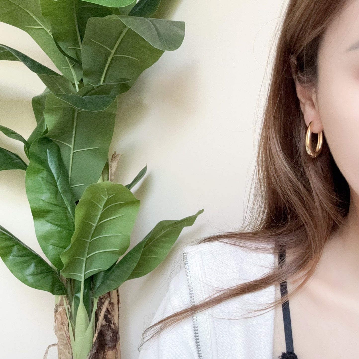 Teardrop Hoop Earrings - 18K Gold Plated Brass