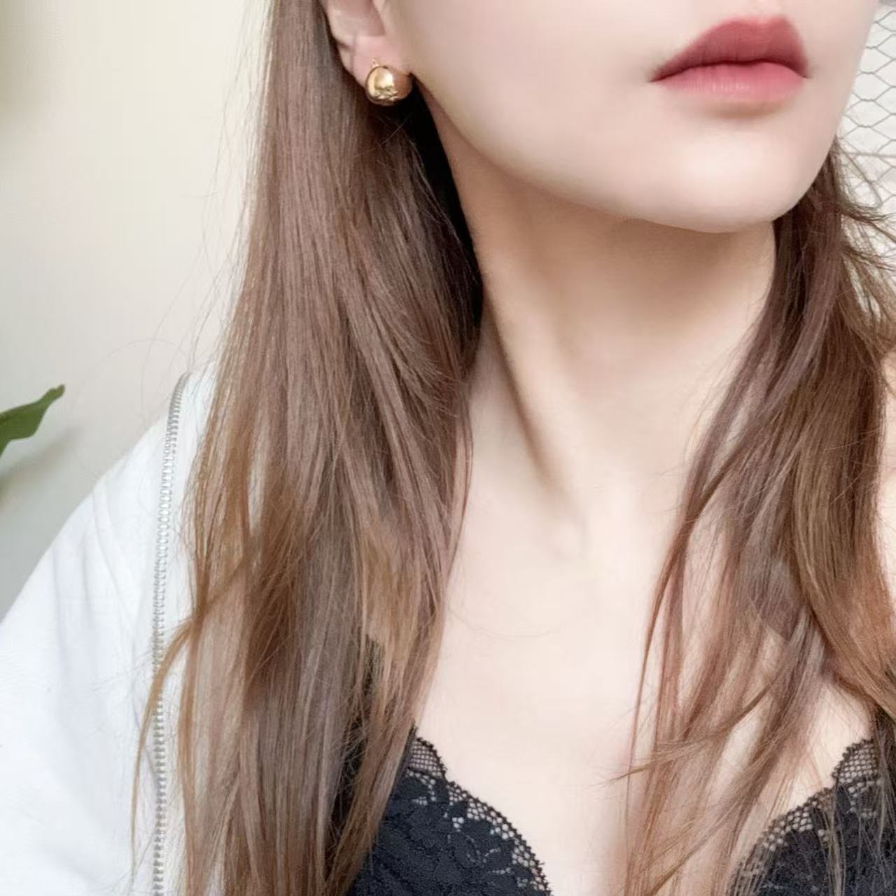 Chunky Retro Bubble Hoops – 18K Gold Plated Brass