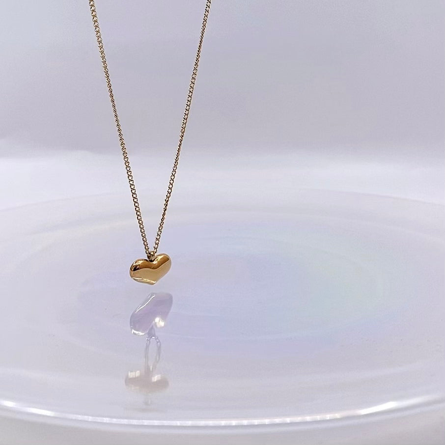 Puffed Heart Pendant Necklace