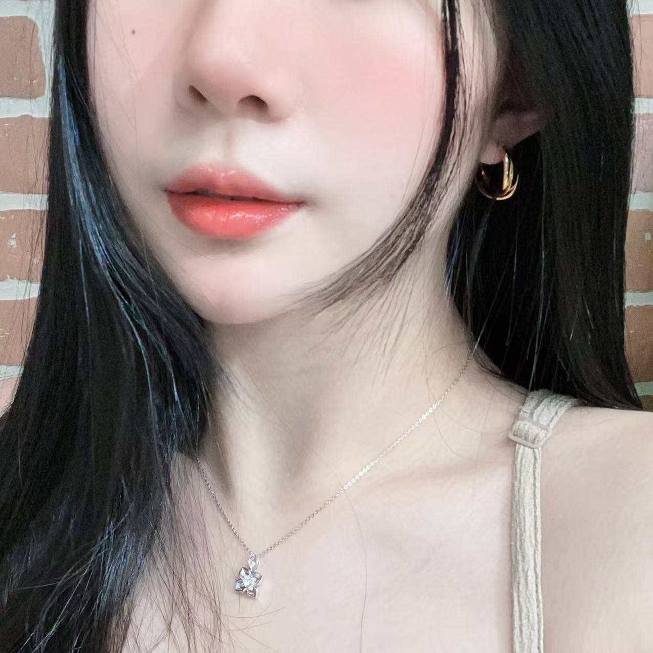Minimalist Twisted Cross Half Hoops – 18K Gold Plated Brass