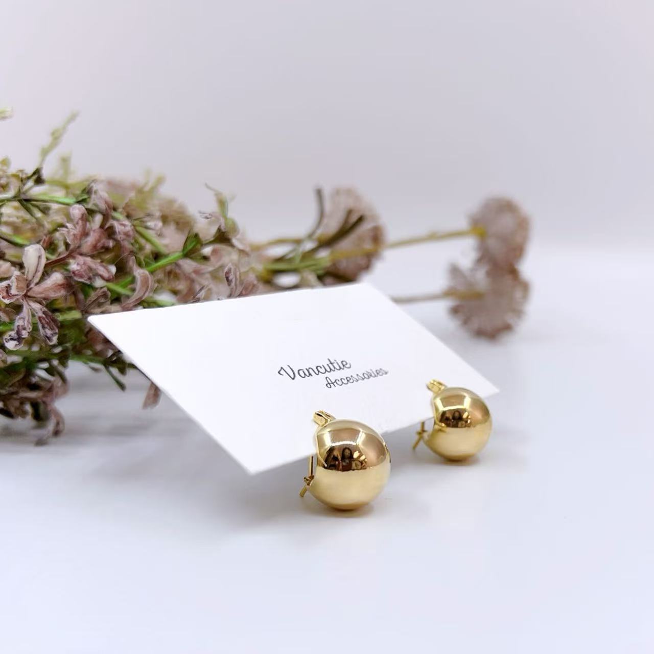 Chunky Retro Bubble Hoops – 18K Gold Plated Brass