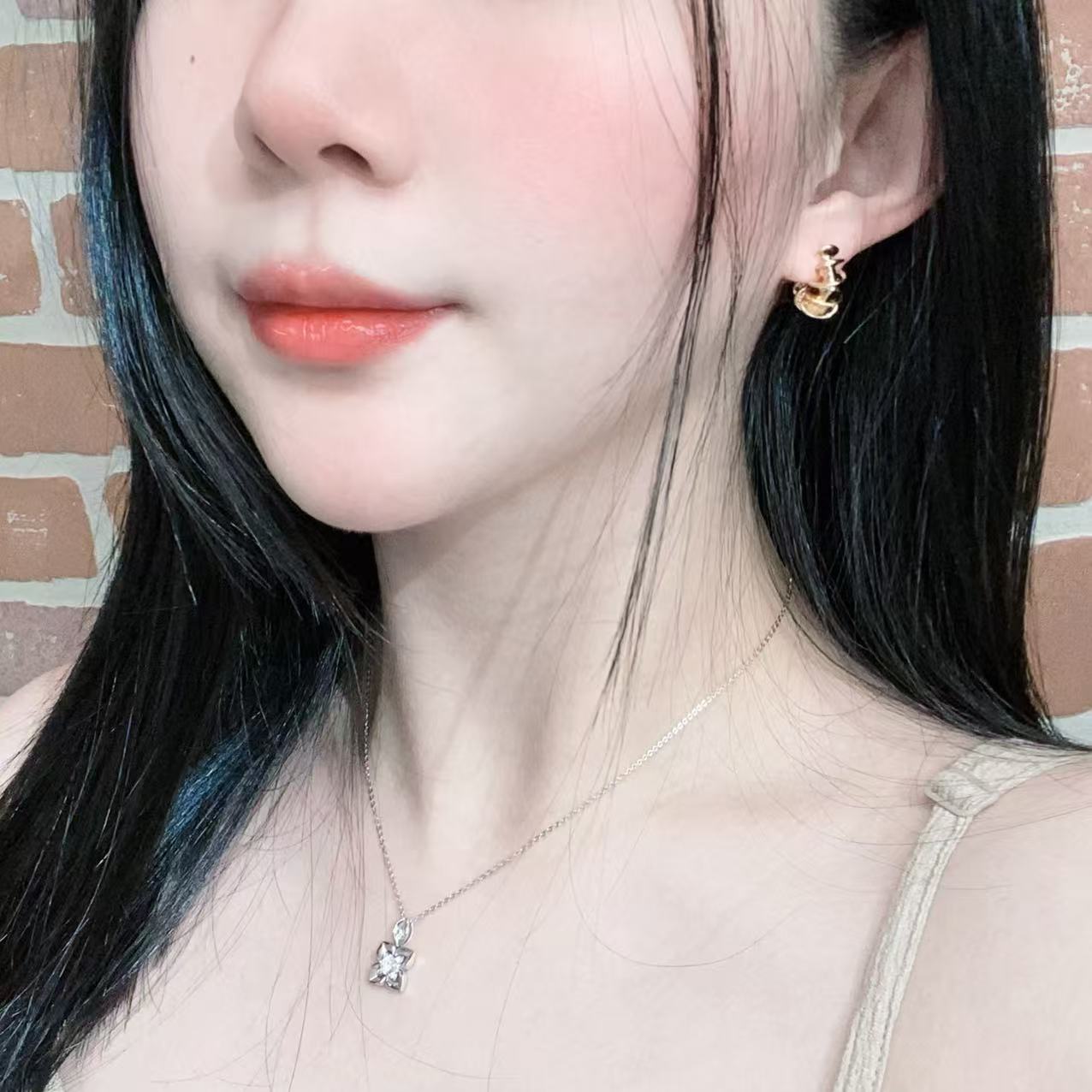 Petal Hoop Earrings - 18K Gold Plated Brass