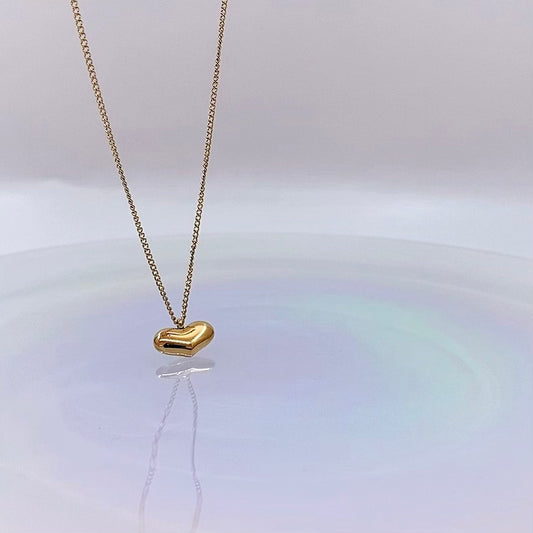 Puffed Heart Pendant Necklace